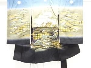 宝船模様紋付男児着物(内袖・長襦袢付き)